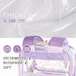 Clear Backpack for Girls Women Transparent Kids Elementary College School Bag Travel Laptop Backpacks Large Bookbags (Purple)
