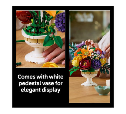 LEGO Botanicals Blommerangskikking Kunsmatige Blomme Boupakket Dekor vir Tafeluitstalling