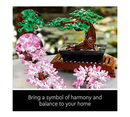 LEGO Botanicals Bonsai Tree Building Set - Artificial Bonsai Tree Plants Decor