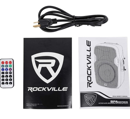 Rockville (2) BPA10 10" Professionele Aangedrewe 400 Watt DJ PA Luidsprekers met Bluetooth