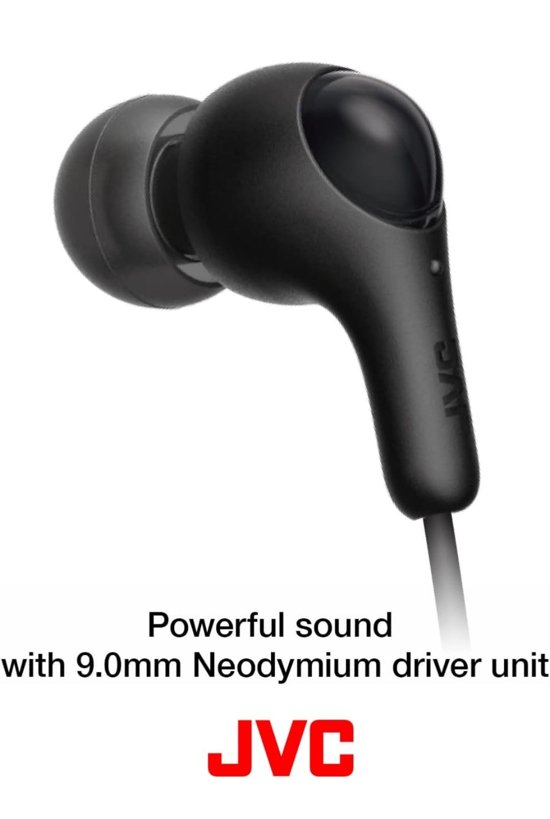 JVC Gumy In-oor-oordop-oorfone, kragtige klank, gemaklike en veilige pasvorm, silikoon-oorstukke S/M/L - HAFX7A (blou) Een grootte, 1 telling (pak van 1)