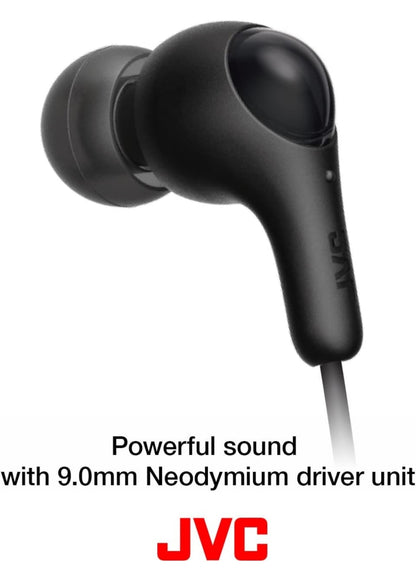 JVC Gumy "in-ear"-oordopjes, Kragtige klank, Gemaklike en veilige pasvorm, Silikoonoorstukke S/M/L - HAFX7W Wit
