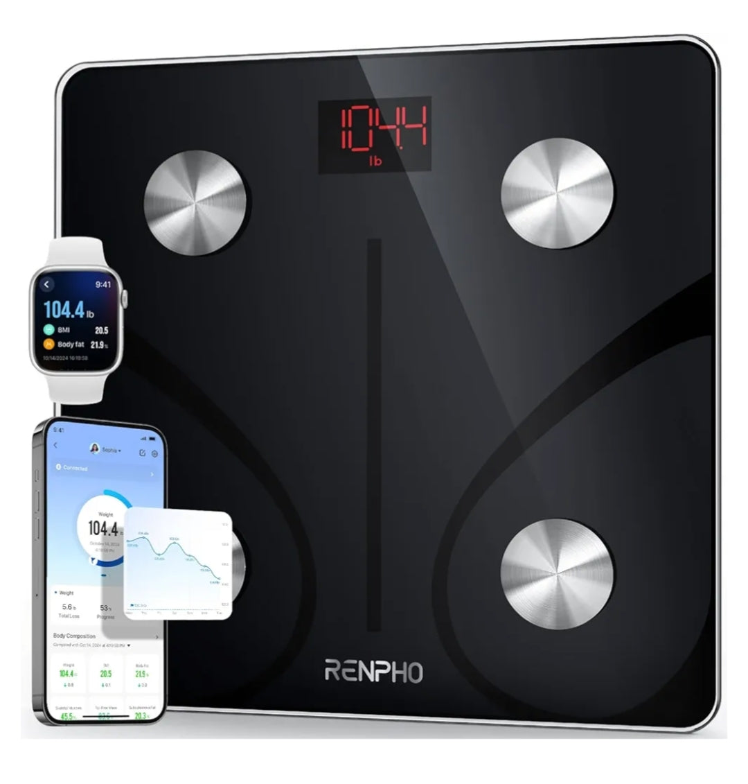 Smart Scale BMI Weighing Bluetooth Body Composition Monitor Health Analyzer w/ Smartphone App