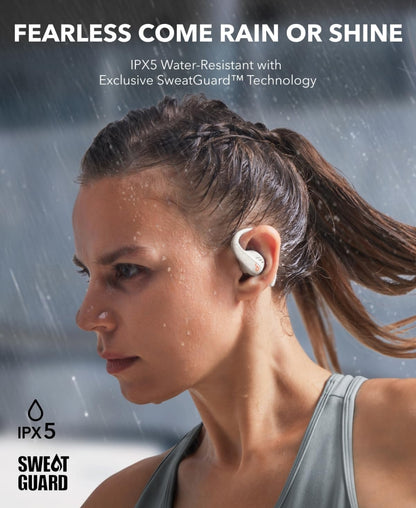 Soundcore by Anker AeroFit Pro Open-Ear Headphones, Ultra Comfort, Secure Fit, Ergonomic Design, Rich Sound with LDAC, Bluetooth 5.3, IP55 Water-Resistant, 46H Playtime, App Control, Wireless Earbuds