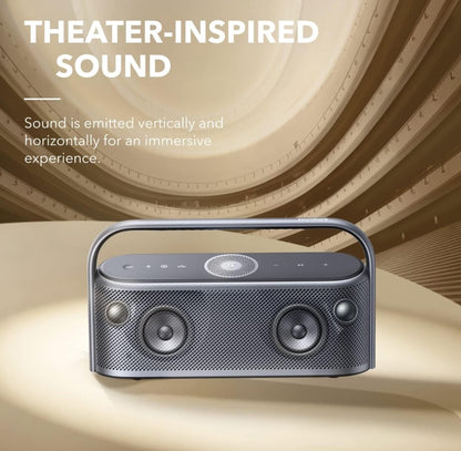 Soundcore Motion X600 Portable Bluetooth Speaker with Spatial Audio, 50W Sound, IPX7 Waterproof, Pro EQ, AUX-in, for Home, Office, Backyard and Bathroom Use (Blue)