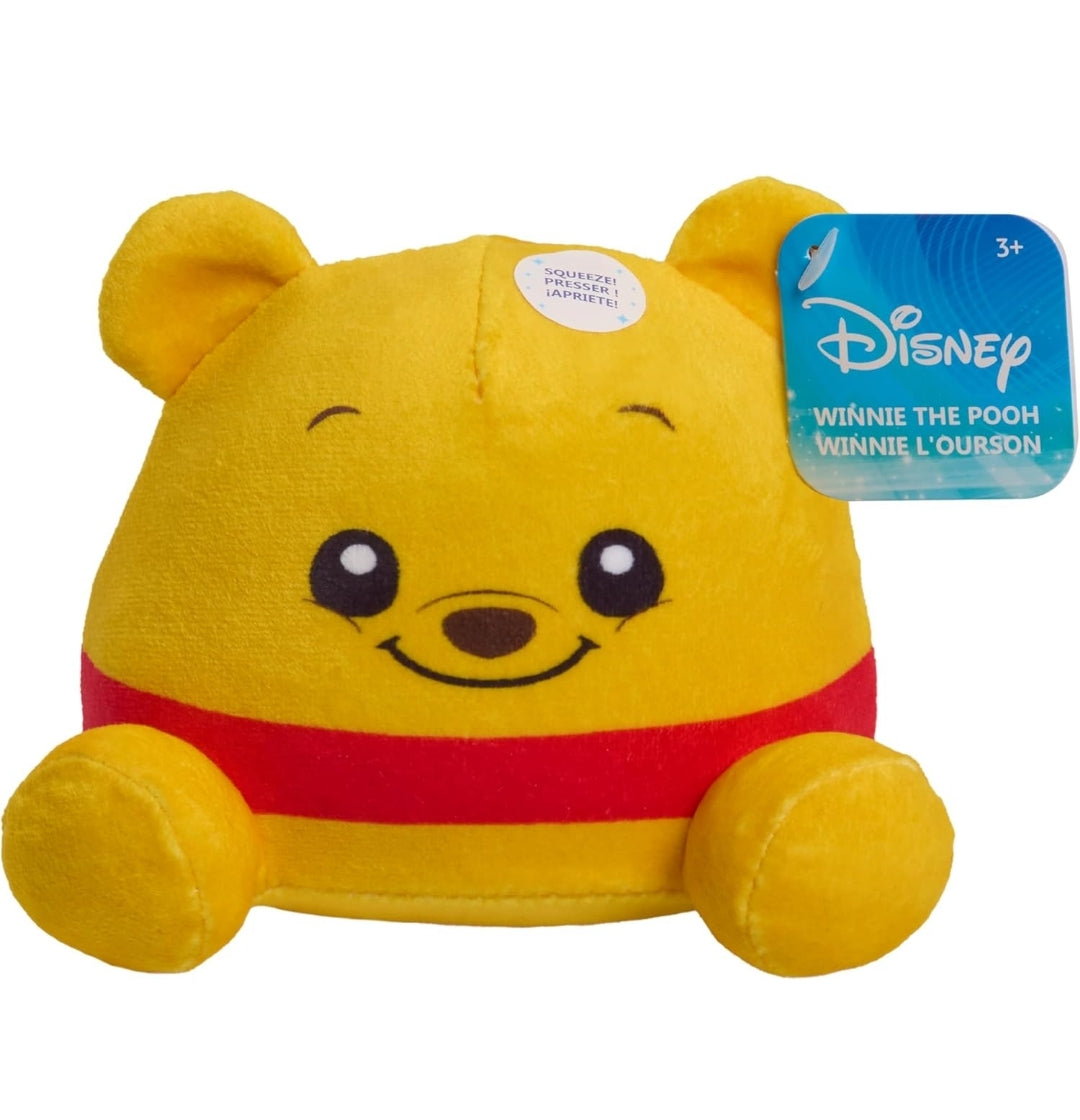 Disney Classics Winnie the Pooh Weighted Small Plush, 4" Stuffed Animal - Kids Toys for Ages 3 Up by Just Play