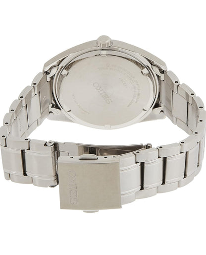Seiko Mans Essentials Japannese Kwarts Met Vlekvrye Staal Band