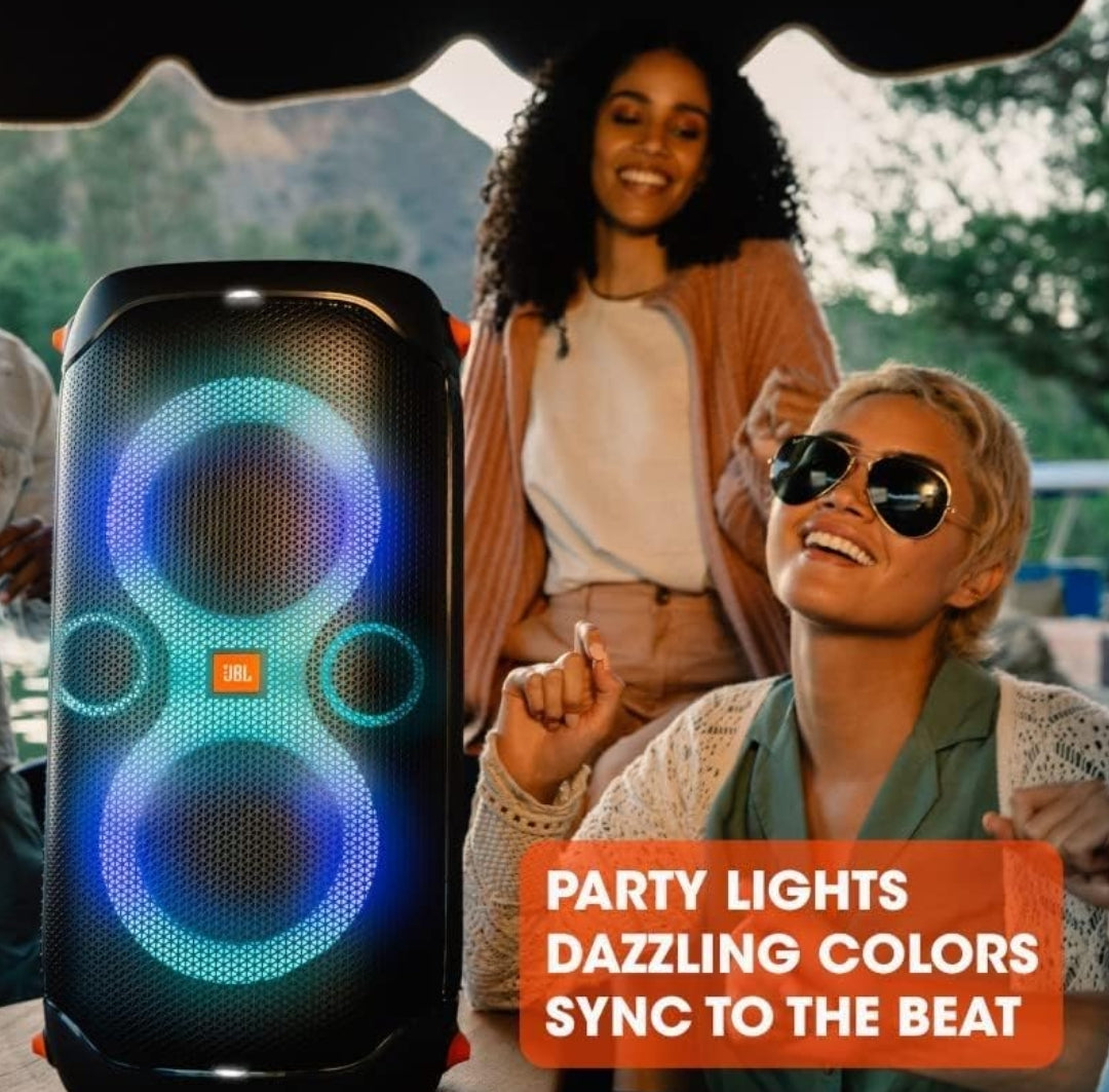 JBL PartyBox 110 - Portable Party Speaker with Built-in Lights, Powerful Sound - Black
