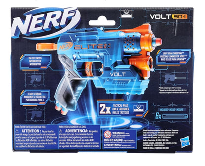 Nerf Elite 2.0 Volt SD-1 Blaster, 6 Official Nerf Darts, 2 Tactical Rails to Customize for Battle for Kids Ages 8 and Up