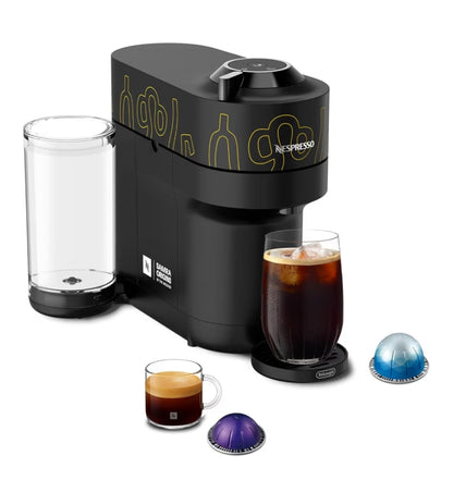 Nespresso Vertuo Pop+ Koffie- en Espressomasjien deur De'Longhi, Samra Origins deur The Weeknd - Vertuo Buna Geel