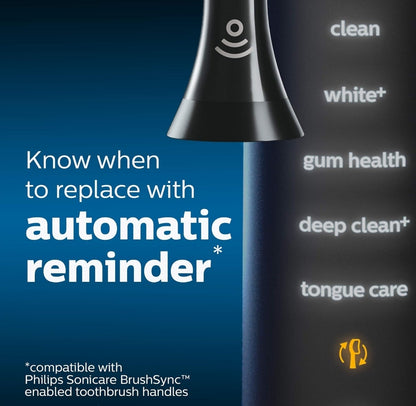 Philips Sonicare Oorspronklike G3 Premium Tandvleissorg Vervangende Tandeborselkoppe (Swart) HX9054/95