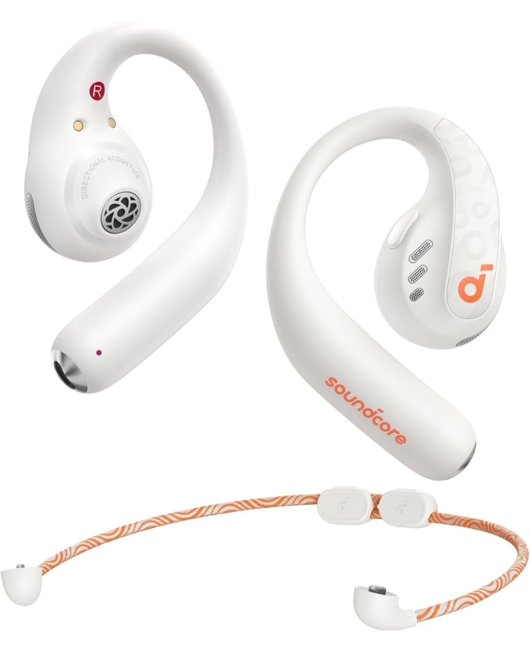 Soundcore by Anker AeroFit Pro Open-Ear Headphones, Ultra Comfort, Secure Fit, Ergonomic Design, Rich Sound with LDAC, Bluetooth 5.3, IP55 Water-Resistant, 46H Playtime, App Control, Wireless Earbuds