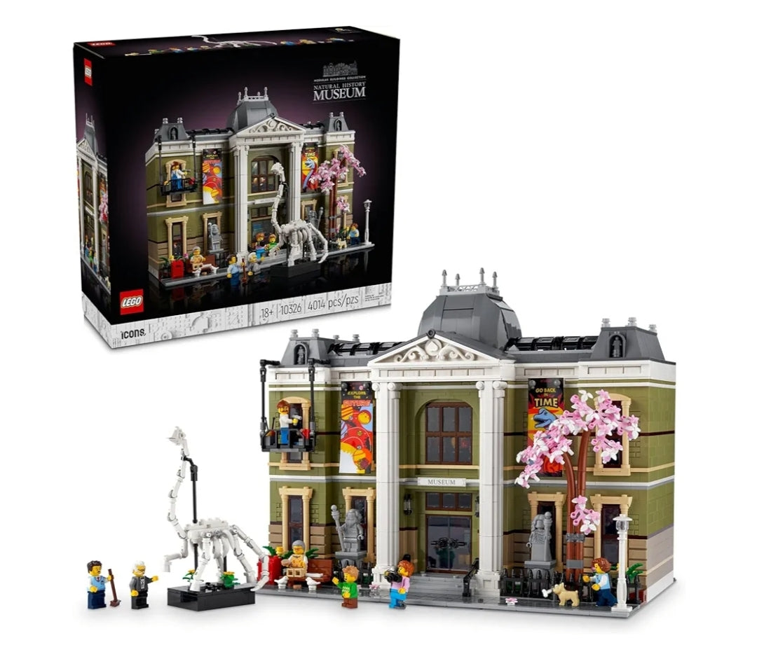 LEGO Icons Natural History Museum Building Kit - Build and Display Lovers of Museums, Dinosaurs, Science and Geology, Addition to The Modular Buildings Collection (10326)