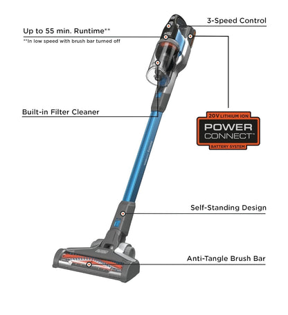 BLACK+DECKER Powerseries Extreme Koordlose Stokstofsuier, Blou (BSV2020G)