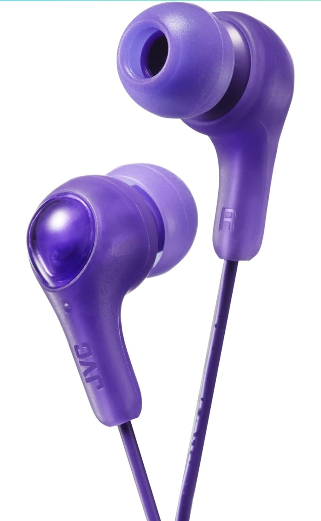 JVC Gumy "In Ear"-koptelefoon, Kragtige klank, Gemaklike en stewige pas, Silikoonoorstukke S/M/L - HAFX7V Pers, Klein