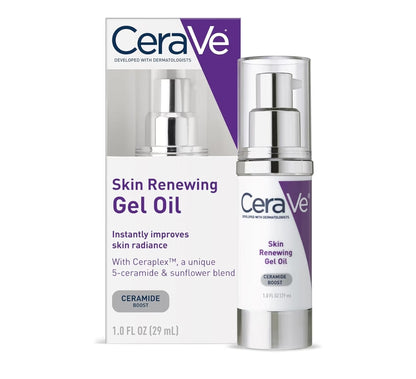CeraVe Skin Renewing Gel Oil, daaglikse bevogtigende serum met CeraPlex en hialuroonsuur, jelbevogtiger - 29 ml