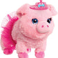 Just Play Barbie Dance & Prance 9.5-inch Piggy Plush Stuffed Animal, Includes 5 Plug and Play Charms, Pink, Kids Toys for Ages 3 Up