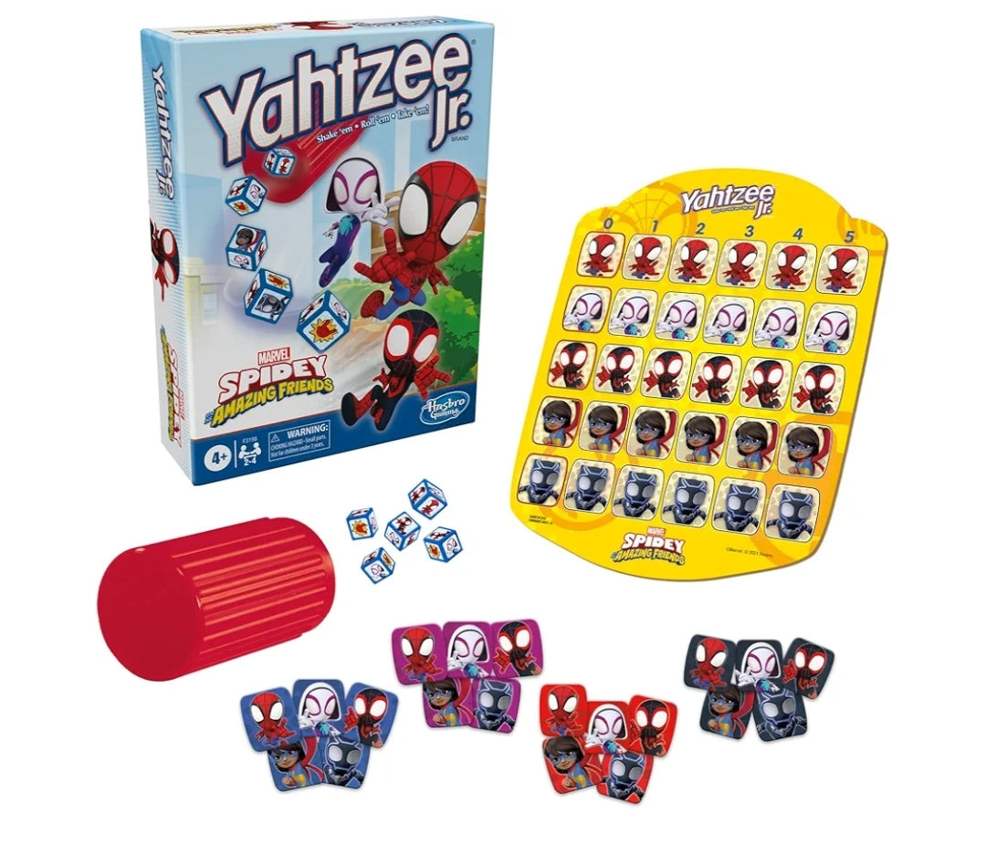 Hasbro Gaming Spidey and His Amazing Friends Yahtzee Jr.Marvel Edition Board Game