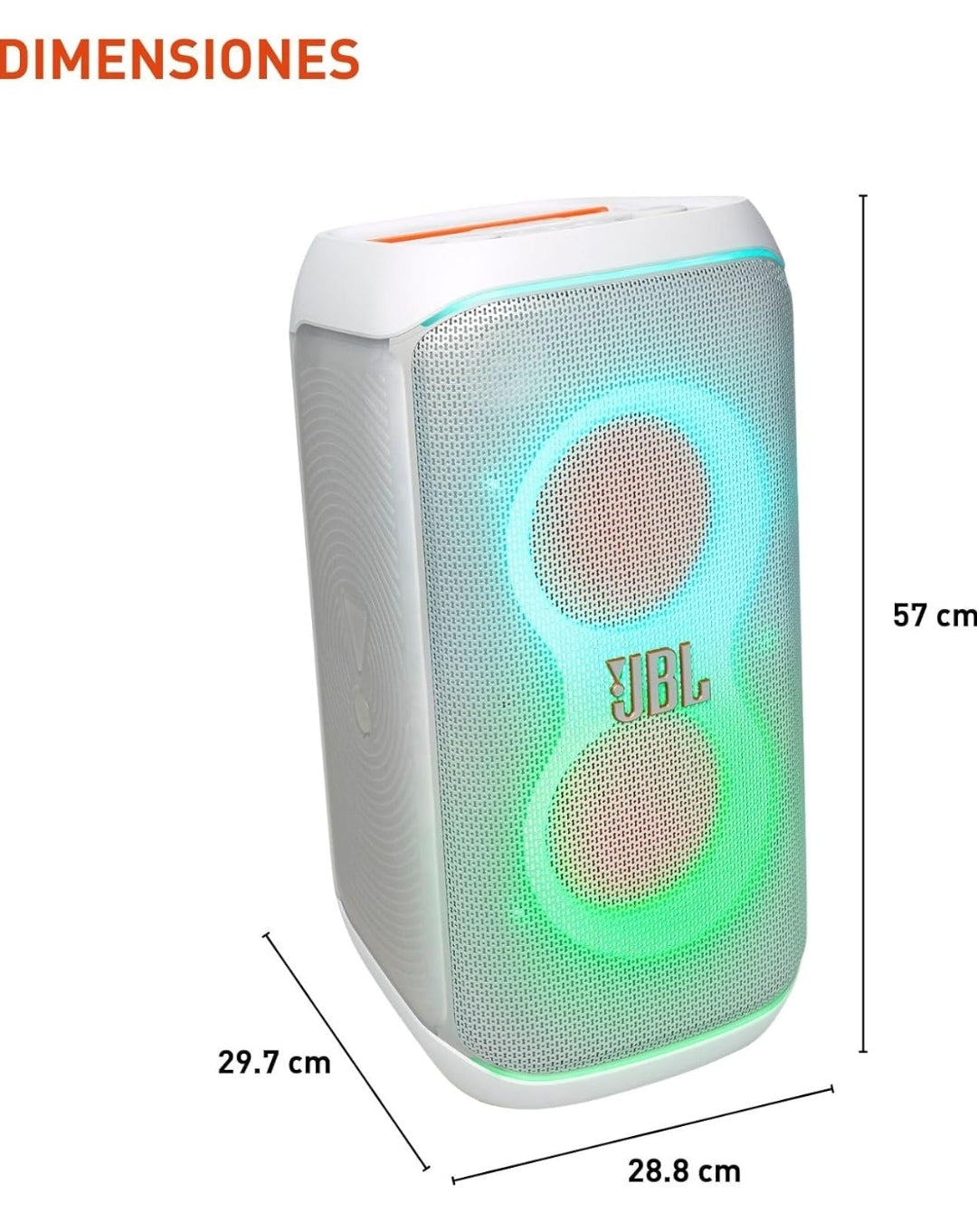 JBL PartyBox Club 120 - Portable Party Speaker with Foldable Handle - (White)