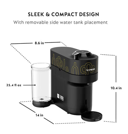 Nespresso Vertuo Pop+ Koffie- en Espressomasjien deur De'Longhi, Dubbel Espresso, Liggeroosterde - 20 Kapsules