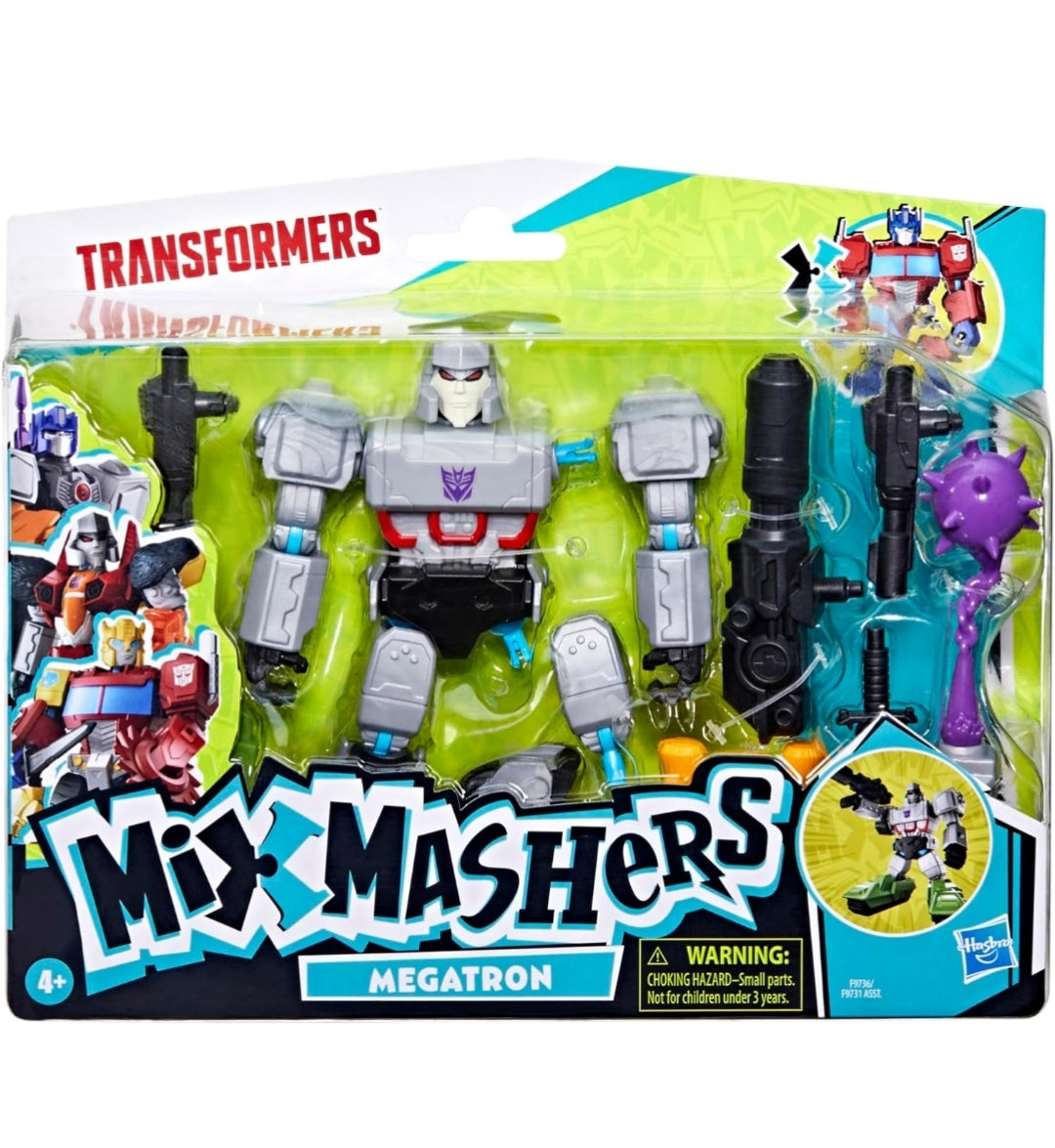 Transformers MixMashers Megatron Custom Mix-and-Match Deluxe Action Figure & Accessories, 5-Inch-Scale Robot Toys for Kids, Ages 4+