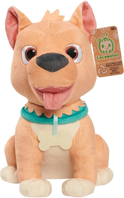 Just Play Cocomelon 100% Recycled Materials Bingo Plush Stuffed Animal, Dog, Officially Licensed Kids Toys for Ages 18 Month