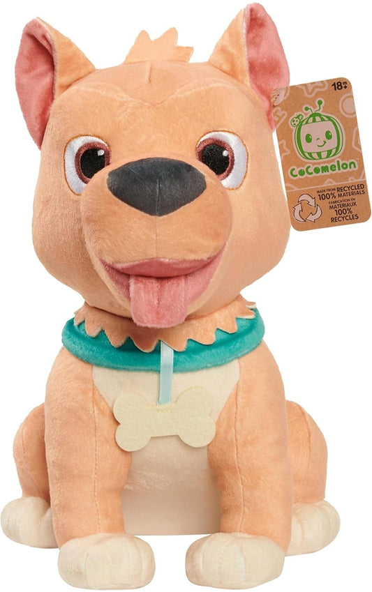 Just Play Cocomelon 100% Herwonne Materiaal Bingo Plaasdier Stuffed Animal, Hond, Amptelik Gelisensieerde Kinderspeelgoed vir Ouderdomme 18 Maande