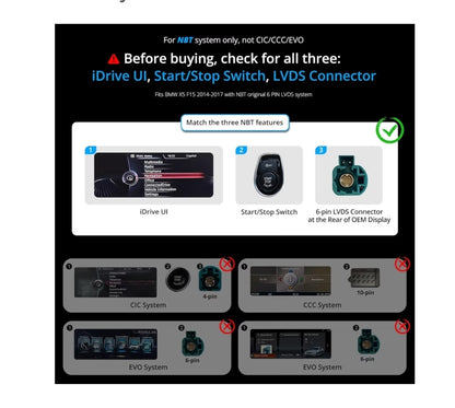 12.3" Android-motorstereo versoenbaar met BMW X5-reeks F15 2014-2017 NBT-stelsel, 6G+128G, AI DriveChat, Dubbele Bluetooth, 4G LTE, Draadlose CarPlay & Android Auto