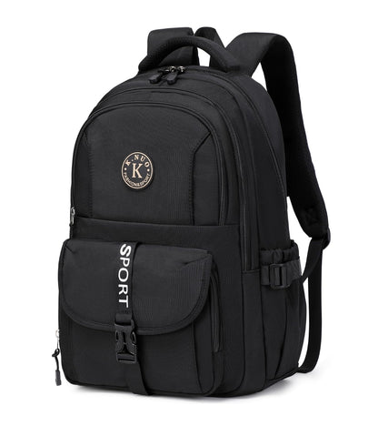College Backpack, Travel Laptop Backpacks, Large Kids School Bag for Teens Girls Boys Students Bookbag Fit for 15.6 Inch Computer Waterproof Business Work Back Pack for Women Men Daypack Black