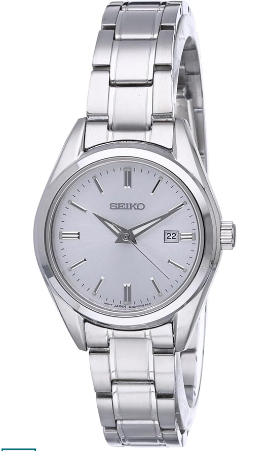 SEIKO Horlosie Datumkalender, en Waterbestand tot 100m - Silwer