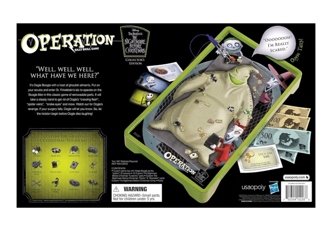Operation: Disney The Nightmare Before Christmas Board Game - Collectible Operation Game