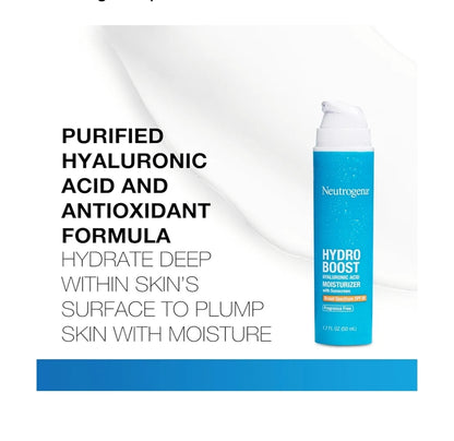 Neutrogena Hydro Boost Hialuroonsuur Gesigbevogtiger met Sonskerm SPF 50 Geurvry - 1.7 fl. oz