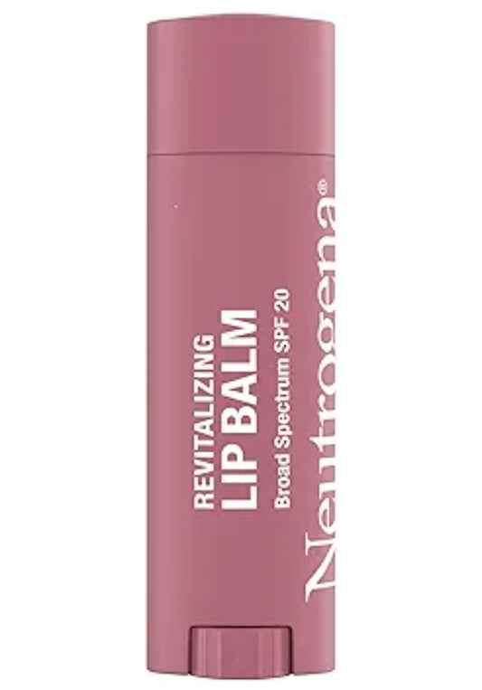 Neutrogena Revitalizing Getinte Lipbalsem Breëspektrum SPF 20 Sonskerm Lipbalsem met 'n Deurskynende Tint vir Sagter Deurskynende Petal-Glow 40, (.15 oz)