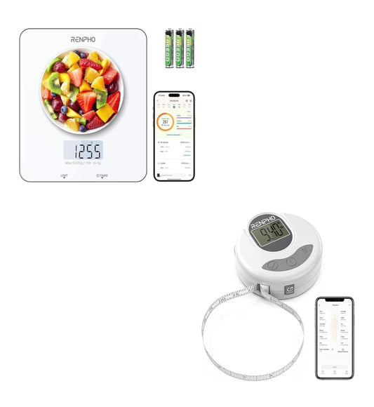 Food Scale with Nutritional Calculator, RENPHO Body Measuring Tape