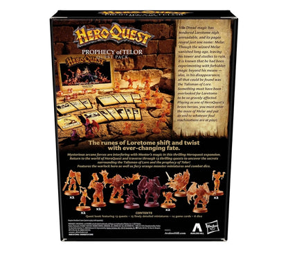 Avalon Hill HeroQuest Prophecy of Telor Quest Pack - Requires HeroQuest Game System to Play - Dungeon Crawler Games