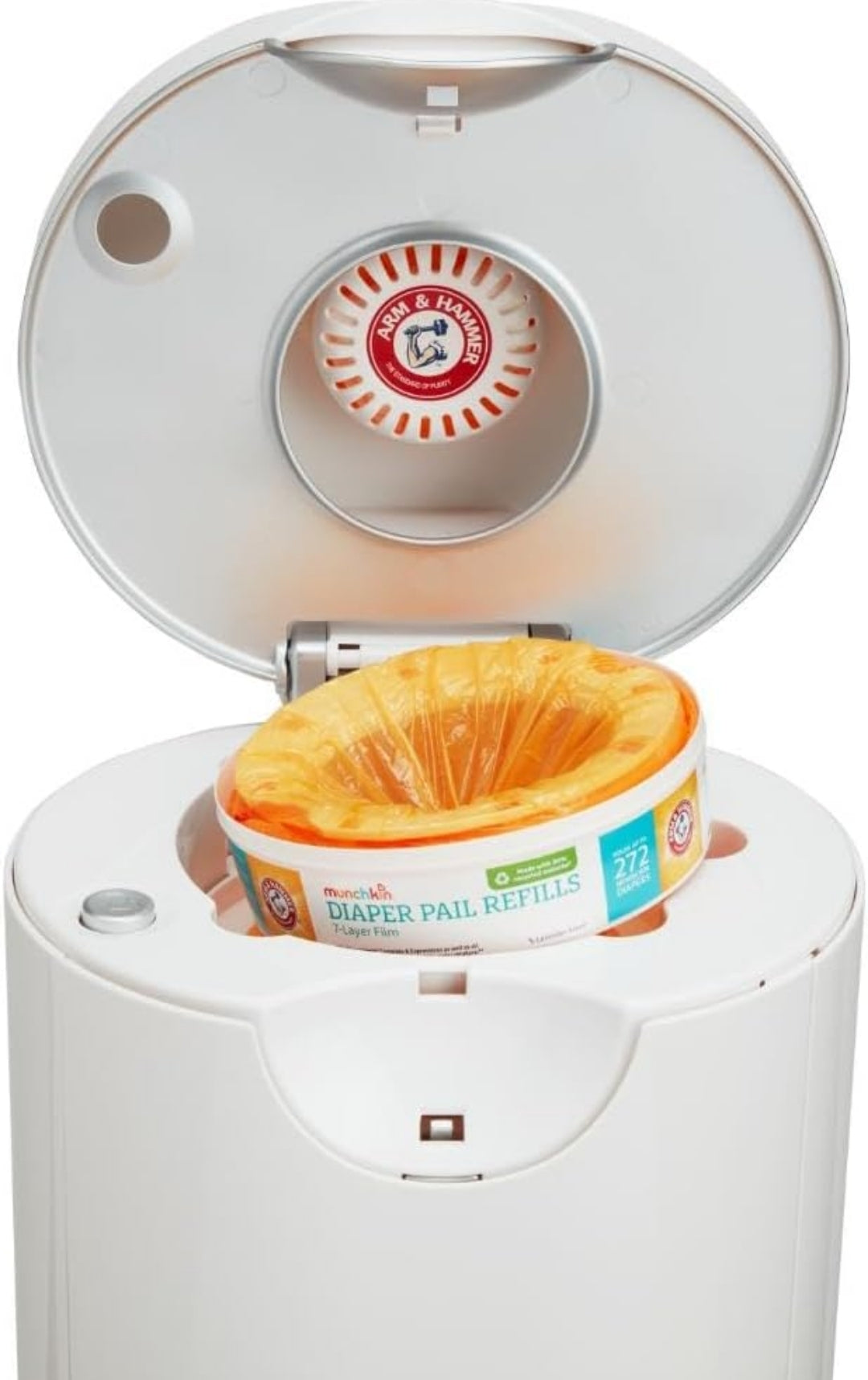 Munchkin Arm & Hammer Diaper Pail Refill Rings, Holds up to 544 Newborn Diapers - (2 Pack)