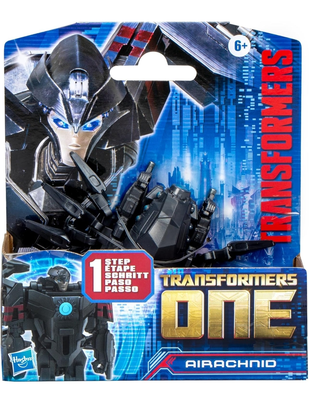 Transformers One Cog Changer Airachnid 4-Inch Robot Action Figure, Interactive Toys for Boys and Girls Ages 6 and Up