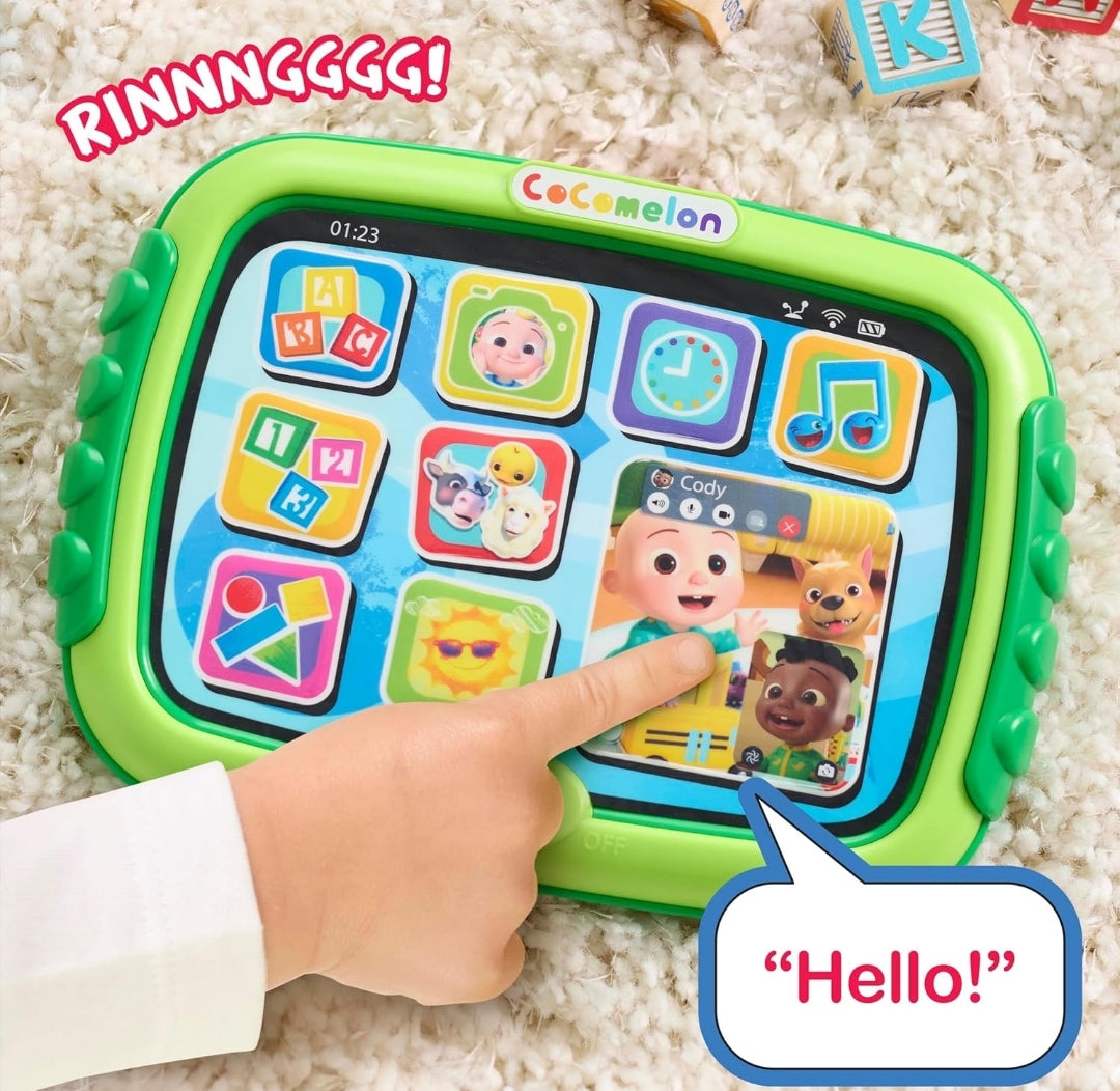 Just Play CoComelon Learning Tablet, 60+ Learning Phrases, Sing-Along to The “The Alphabet Song, Kids Toys for Ages 18 Month