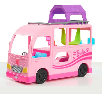 Barbie Pet Camper Playset with Pair of 1.5-inch Pet Figures, 11-pieces, Toy Figures and Playset, Kids Toys for Ages 3 Up by Just Play