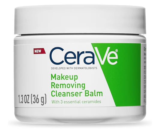 CeraVe Reinigingsbalsem-grimeringverwyderaar, Waterdigte Grimeringverwyderaar met Seramiede & Plantgebaseerde Jojoba-olie om te Voed & te Hidreer (1.3 Oz)