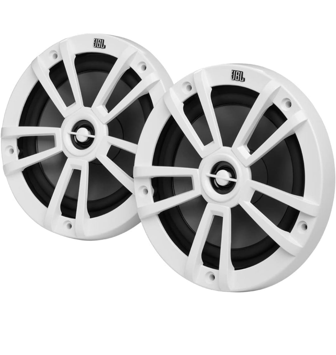JBL 8" (200mm) Two-Way Marine Audio Multi-Element Speaker 25W – (White)