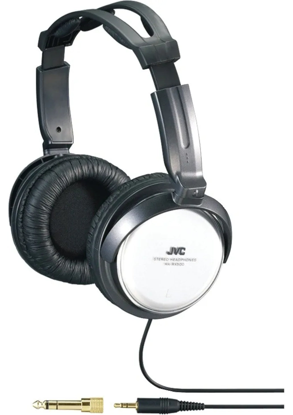 JVC HARX500 Volgrootte Oorfone (Silwer)