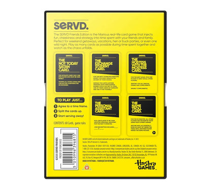 Hasbro SERVD Friends Edition Party Game – Hilarious Real-Life Card Game for Adults – 2-10 Players (Ages 17+)