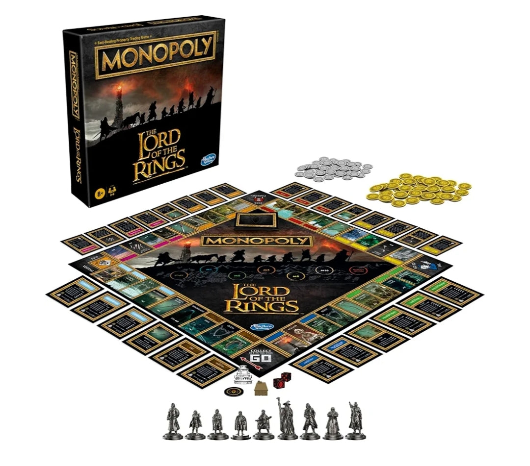 Hasbro Gaming Monopoly: The Lord of The Rings Edition Board Game Inspired by The Movie Trilogy - Play as a Member of The Fellowship