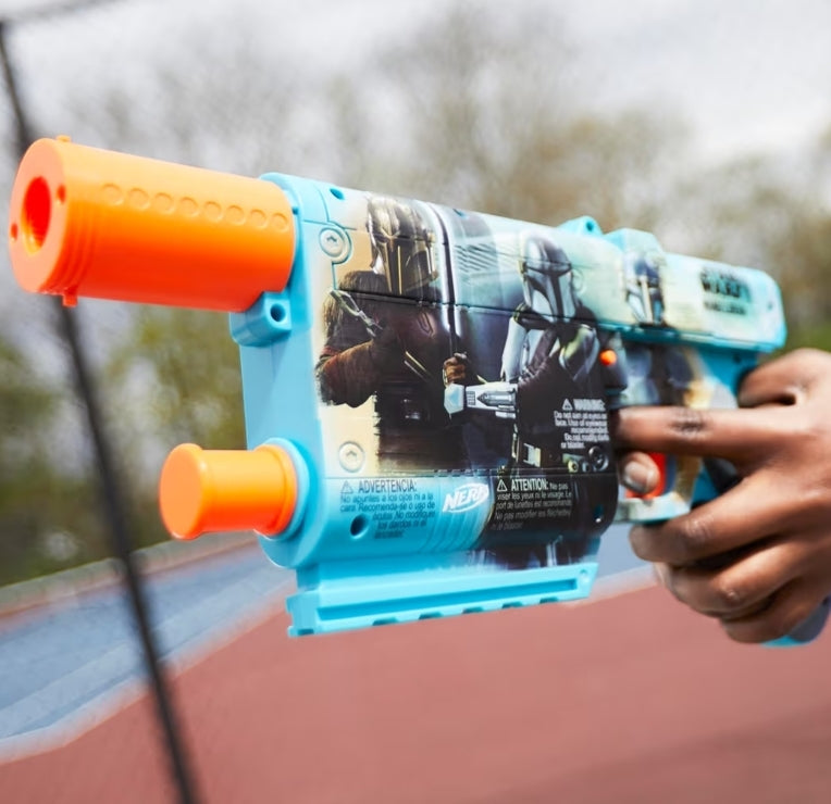 Nerf Star Wars The Mandalorian Dart Blaster w/ 12 Elite Darts Toy Foam Blasters