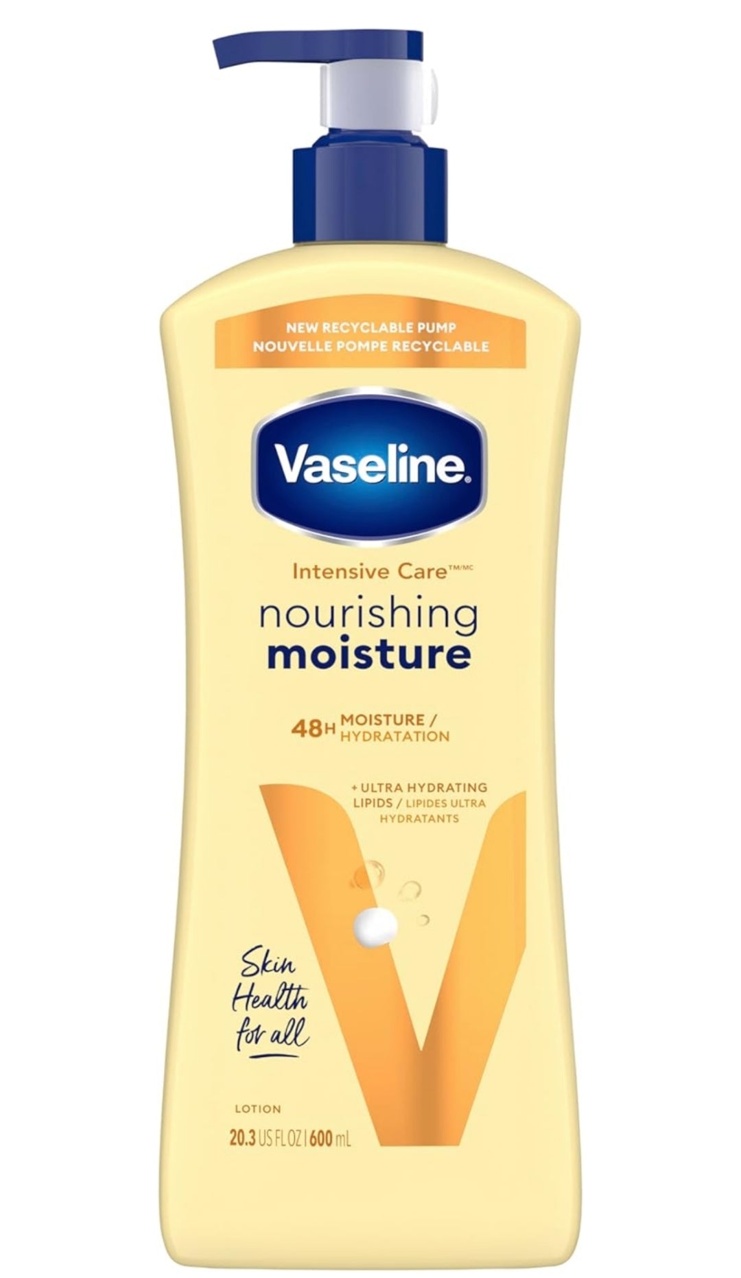 Vaseline Intensive Care Nourishing Moisture Body Lotion for Dry Skin, Made with Ultra-Hydrating Lipids + Pure Oat Extract for Nourished, Healthy-Looking Skin 20.3 oz