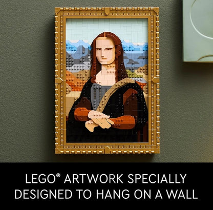 LEGO Kuns Mona Lisa-boustel - Leonardo da Vinci-muuruitstalling - Ideaal vir legkaart- en kunsgeesdriftiges - Sluit afneembare raam in