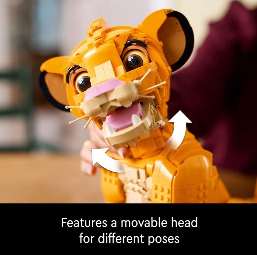 LEGO Disney Jong Simba Die Leeukoning Boustelle vir Volwassenes - Boubare Disney-beeldjie vir Uitstalling