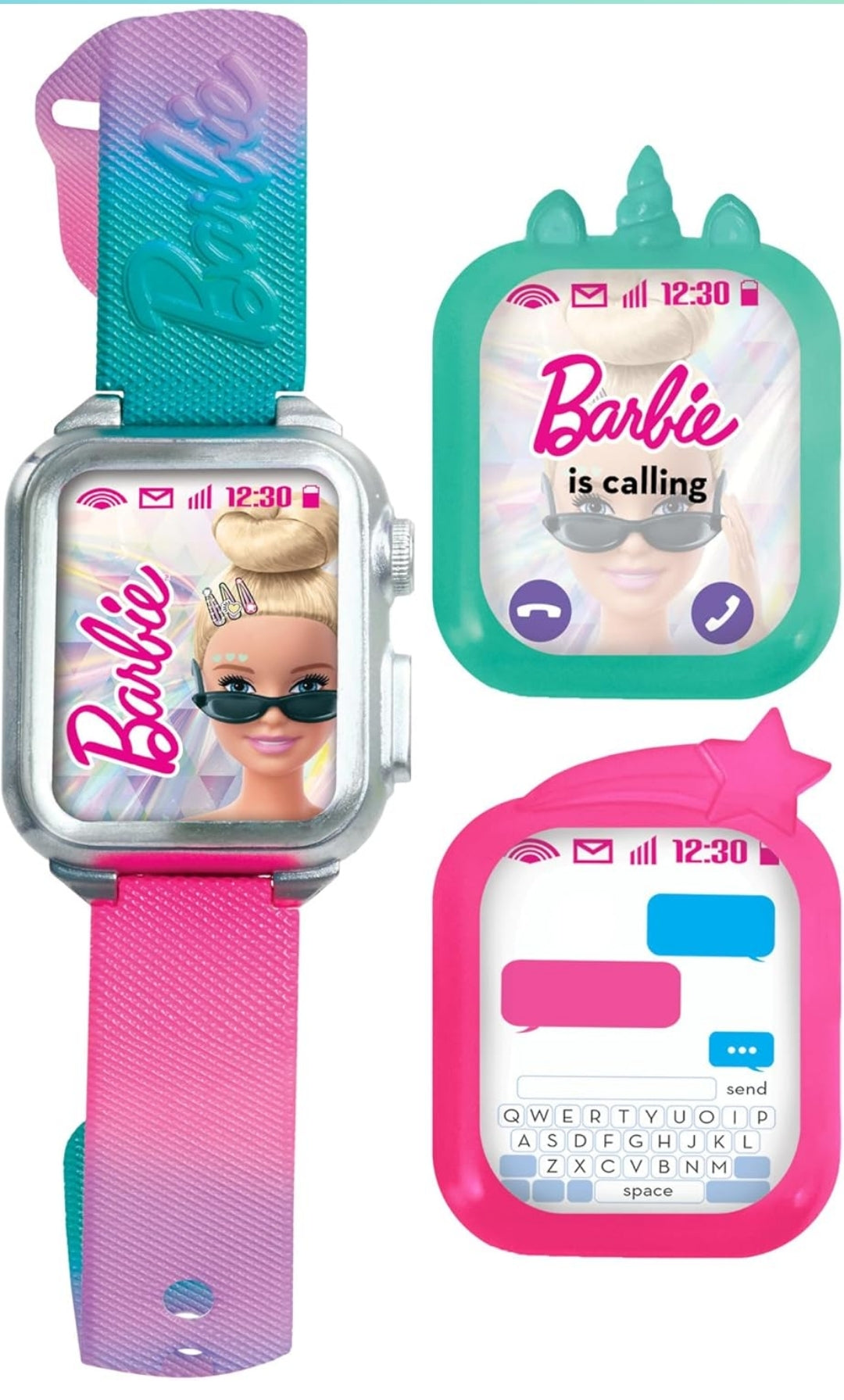 Barbie Photo Filter Play Camera and Play Smart Watch Set with Lights and Sounds, Pretend Play, Kids Toys for Ages 3 Up by Just Play