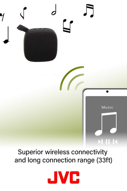 JVC Draagbare Draadlose Luidspreker met Omringklank, Bluetooth 5.0, 7-Uur Batterylewe - SPSA1BTB (Swart)